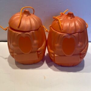 Vintage 1989 Mars Trick or Treat Pumpkins, Set of 2